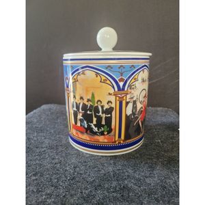 TAFELSTERN PORCELAIN CANISTER W/LID MADE IN GERMANY VINTAGE HIGHLIGHTS BEAUTIFUL